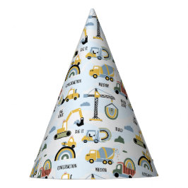 Niedliche Bauthema Geburtstagsparty Partyhütchen