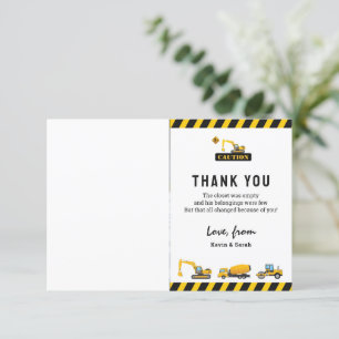 Niedliche Bautransporter Foto Geburtstag Dankeskarte