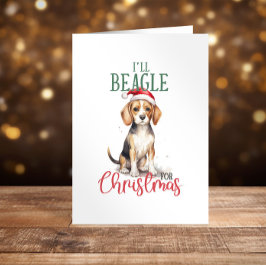 Niedliche Beagal Weihnachten glücklich Feiertage l