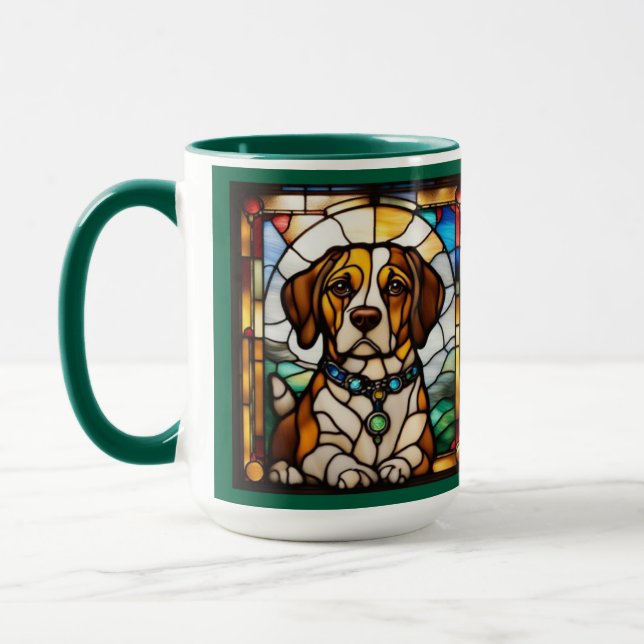 Niedliche Beagle-Keramik-Kaffeetasse Tasse (Links)