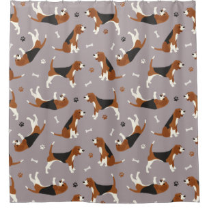 Niedliche Beagles Duschvorhang