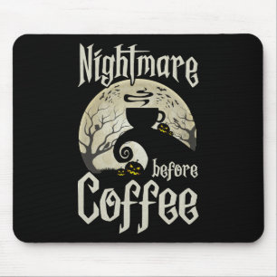 Niedliche Beängstigende Nacht vor dem Kaffeehaus T Mousepad