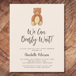 Niedliche Bear Baby Dusche Einladung
