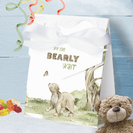 Niedliche Bearly Wait Woodland Watercolor Babydusc Geschenkschachtel