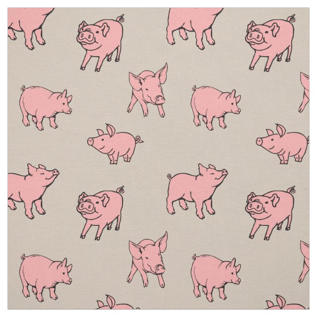 Niedliche, bedruckte Stoffe Rosa und Tan (Muster)