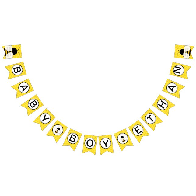 Niedliche Bee Baby Shower Bunting Flag für Baby Bo Wimpelkette (Alle)