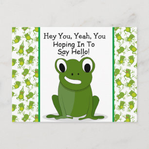 Niedliche Begrüßung Postkarte