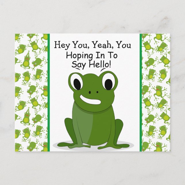 Niedliche Begrüßung Postkarte (Vorderseite)