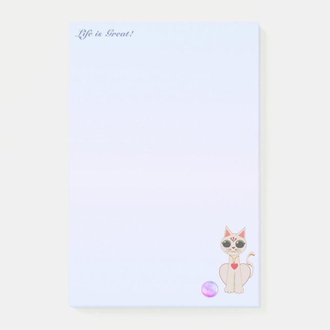 Niedliche beige Katze Post-it Klebezettel (Vorderseite)