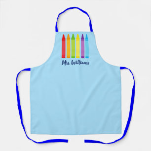 Niedliche benutzerdefinierte Lehrer Crayon All-ove Schürze