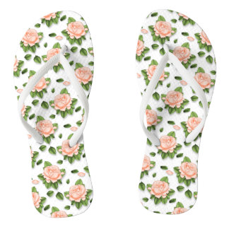 Niedliche benutzerdefinierte Pfirsichblossom Flip Flops