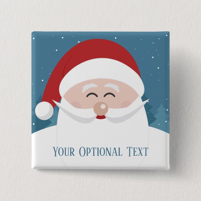 Niedliche benutzerdefinierte Texttasten der Santa Button (Vorderseite)