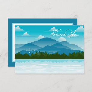 niedliche Bergsee-Szene gibt Stimmung Dankeskarte