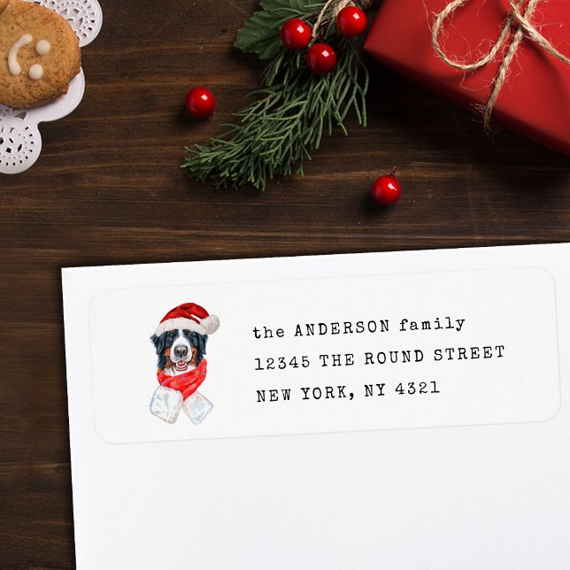 Niedliche Berner Weihnachtsgeburt Rücksendeadresse (Von Creator hochgeladen)