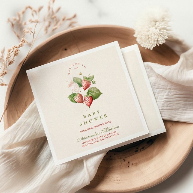 Niedliche Berry Sweet Baby Dusche Serviette (Von Creator hochgeladen)