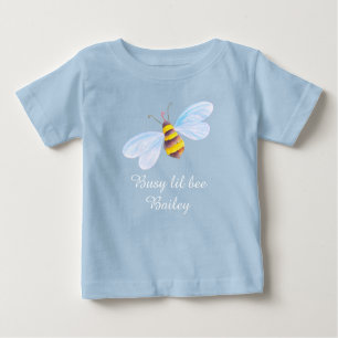 Niedliche beschäftigte kleine Biene gemalte Baby T-shirt