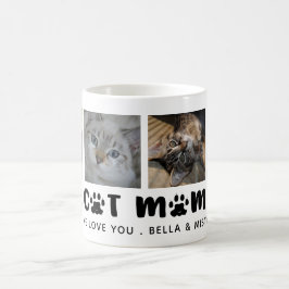 Niedliche BEST CAT-MAMA JE Paw Print Foto Collage Kaffeetasse