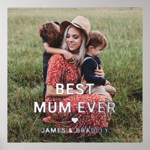 Niedliche BEST MUM PRO Foto der Muttermutter Foliendrucke