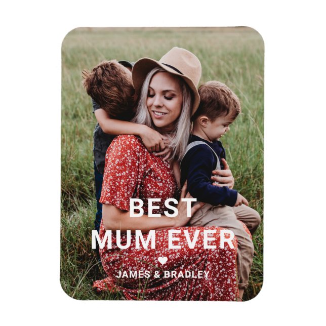 Niedliche BEST MUM PRO Foto der Muttermutter Magnet (Vertikal)