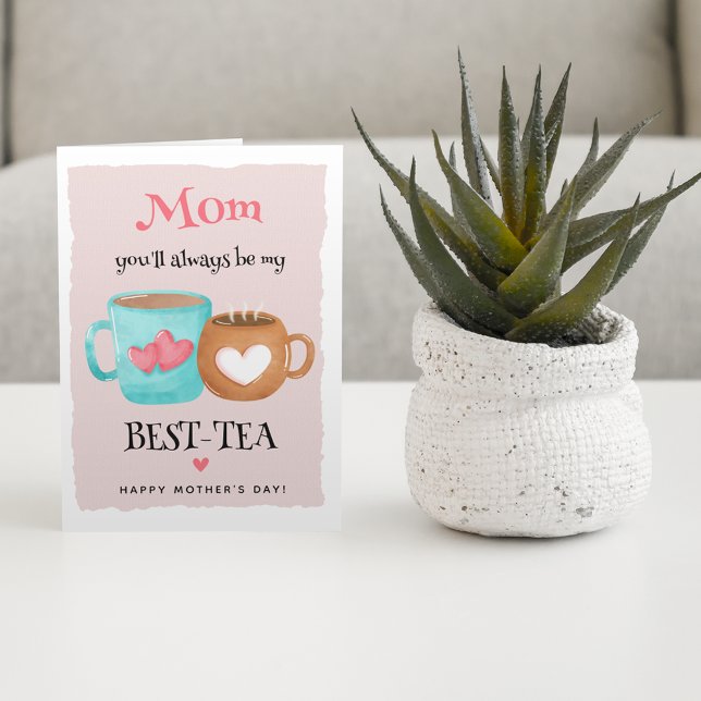 Niedliche BEST-TEA-Mama Frohe Muttertag Karte (Von Creator hochgeladen)