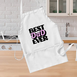 NIEDLICHE BEST VATER Schwarze Typografie/Violett W Schürze