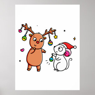 NIEDLICHE BESTE FREUNDE-SHARING GEKÜMMERT POSTER