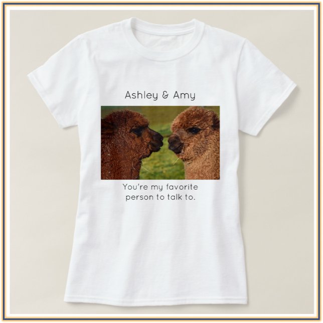 Niedliche BESTE FREUNDIN Bestie Llama T-Shirt (Von Creator hochgeladen)