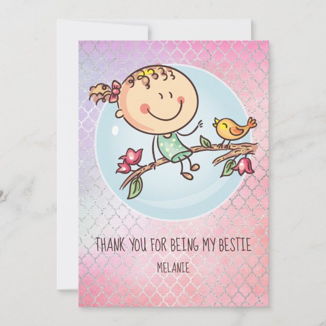 Niedliche BESTE FREUNDIN Besties Kawaii Geschenke  (Vorderseite)