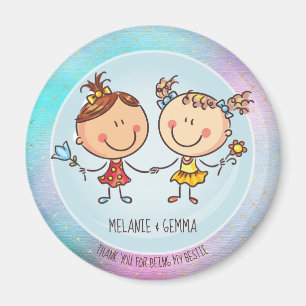 Niedliche BESTE FREUNDIN Besties Kawaii Geschenke  Magnet