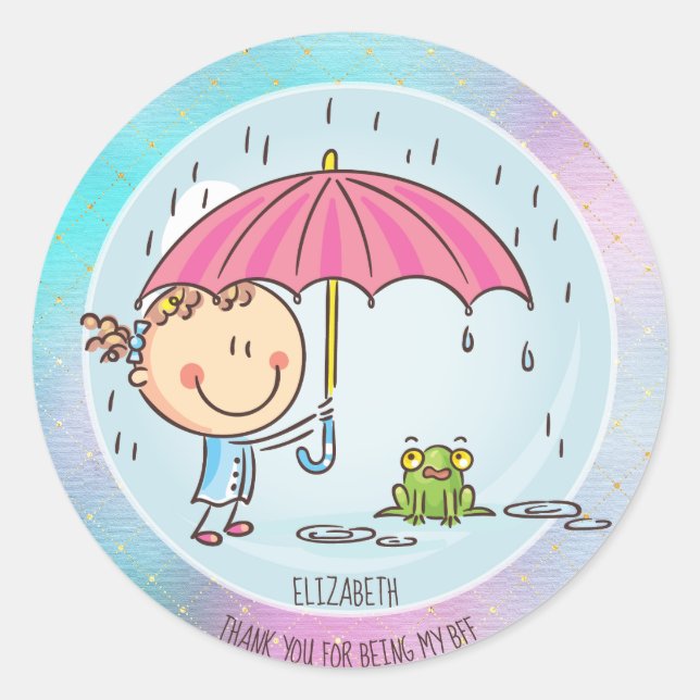 Niedliche BESTE FREUNDIN Besties Kawaii Geschenke  Runder Aufkleber (Vorderseite)