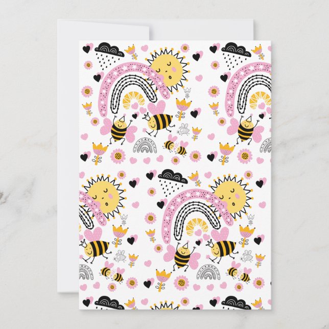 Niedliche BESTE FREUNDIN der Königin, Baby Girl, G Einladung (Vorderseite)