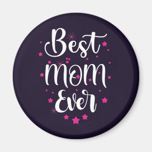 Niedliche beste Mama Text und kleine Sterne Magnet