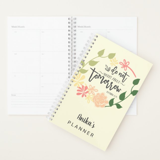 Niedliche Bibelverse-Blume-Kranz Christlich Planer (Anzeige)