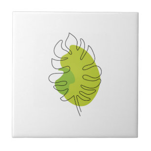 Niedliche Biber mit einer Reihe von tropischen, ab Fliese