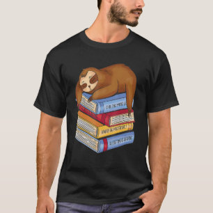 Niedliche Bibliothek I Liebe Schlafen in Büchern T-Shirt