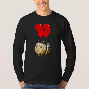Niedliche Biene 17. Geburtstag Kinder Ballon Party T-Shirt