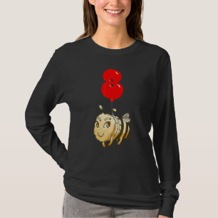Niedliche Biene 8. Geburtstag Kinder Ballon Party T-Shirt
