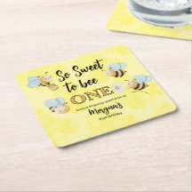 Niedliche Biene-One-Yellow-Black-Geburtstagsparty