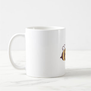 Niedliche Biene sei glücklich Emoji Doodle Kaffeetasse