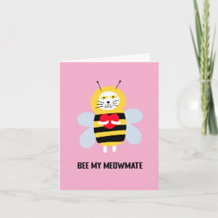 Niedliche Biene sei meine Meowmate Seelenkatze Kat Karte