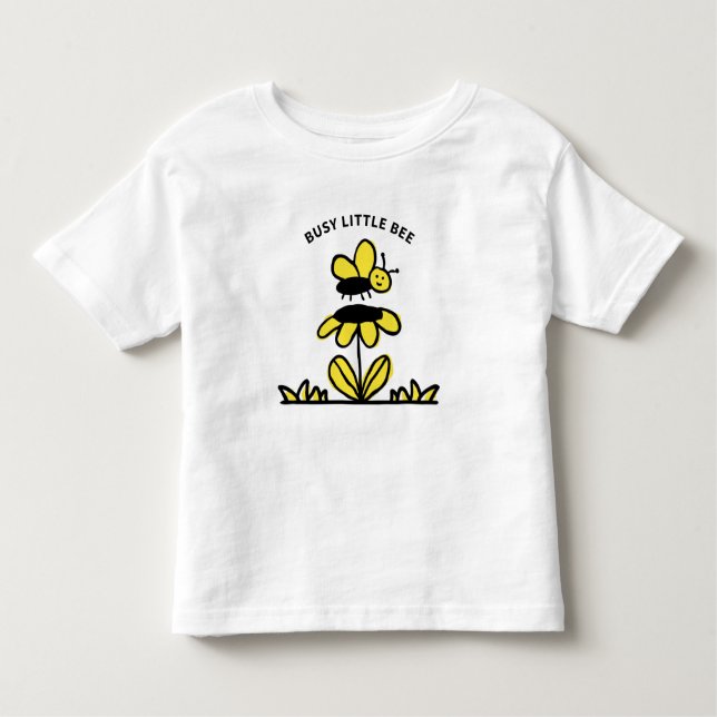 Niedliche Biene und Blume Kleinkind T-shirt (Vorderseite)