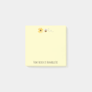 Niedliche Biene und Daisy personalisieren Post-it Klebezettel