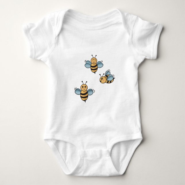 Niedliche Bienen Baby Strampler (Vorderseite)