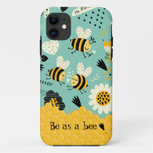 Niedliche Bienen formen iPhone Case