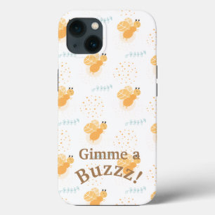 Niedliche Bienen Gimme eine Buzz-Typografie Case-Mate iPhone Hülle