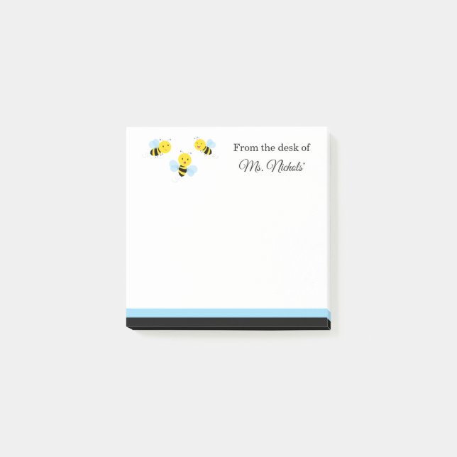 Niedliche Bienen-Klassenzimmer-Plakat Posten-It® Post-it Klebezettel (Vorderseite)