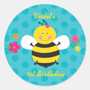 Niedliche Bienen-personalisierter Aufkleber für