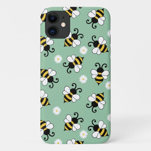 Niedliche Bienen und Blume Case-Mate iPhone Hülle (Rückseite)