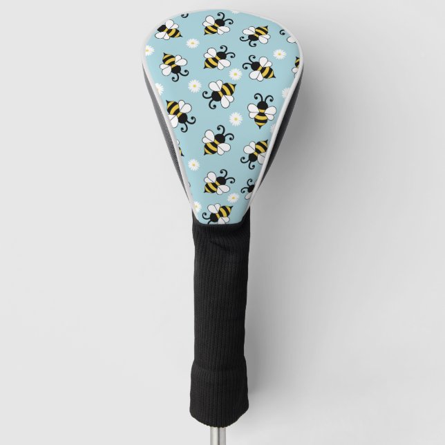 Niedliche Bienen und Blume Golf Headcover (Vorderseite)