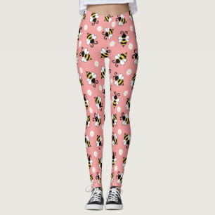 Niedliche Bienen und Blume Leggings